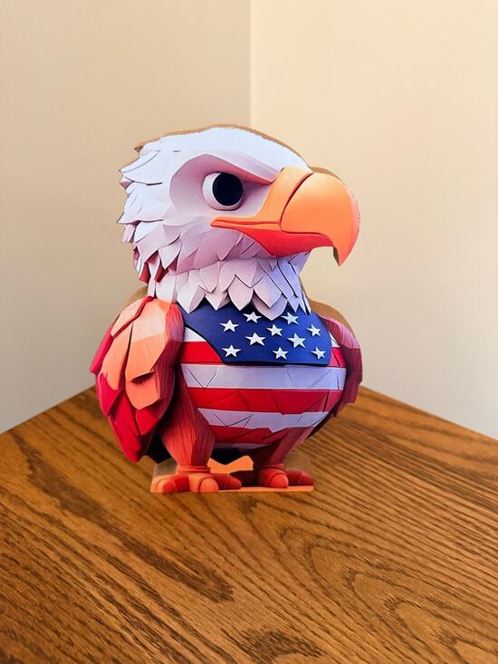 Unknown Other - Patriotic Eagle decoration features a red, white, and blue design.
